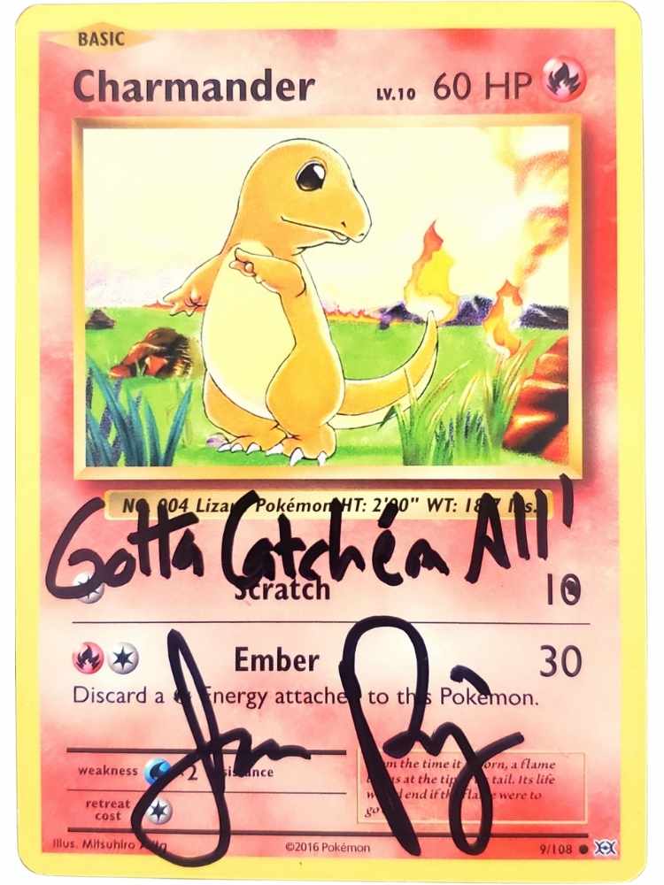 Autographed Charmander Card Limited Supply