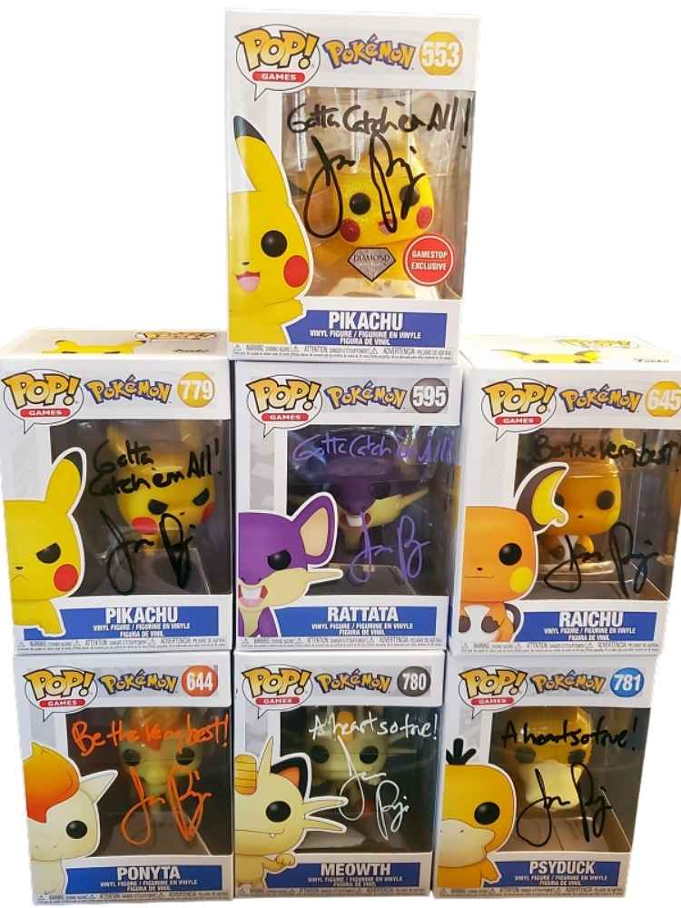 Collection of Funko Pop! Pokémon figures in packaging on a white background