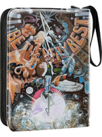 Colorful binder with artistic design and text 'Be the Very Best' on a black strap.