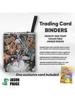 Trading card binder with collectible design and Jason Paige logo