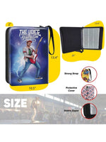 Product packaging with 'The Voice' branding featuring a person playing guitar, size details, and product features.