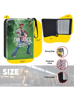 Product binder  with 'The Voice of a Generation' design, showing size dimensions and features.