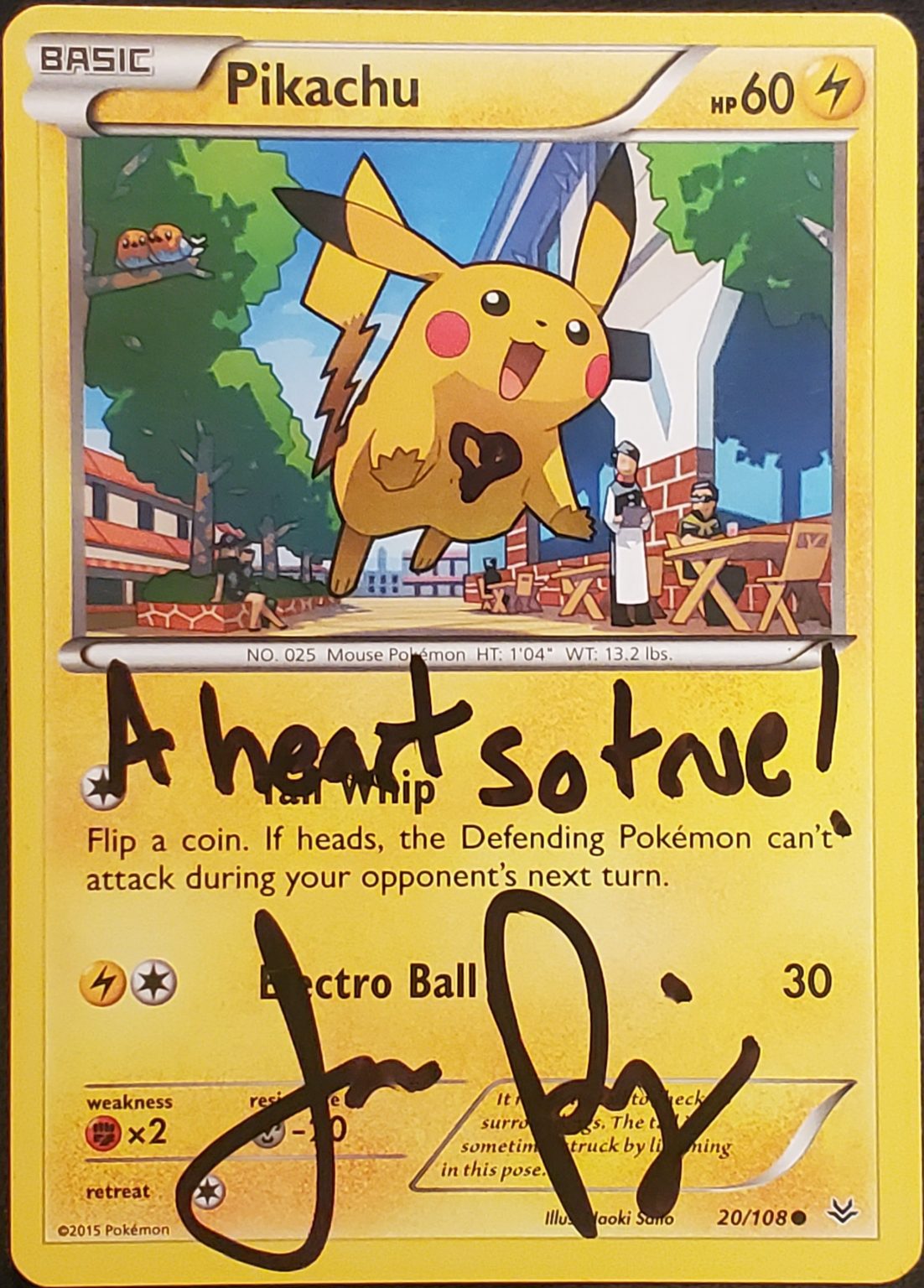 Autographed Pikachu Card Limited Supply